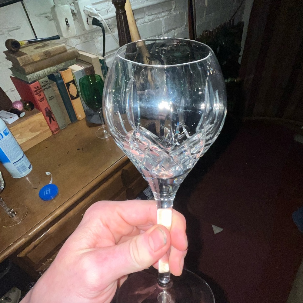 Set of 2 Waterford Lismore Grand Balloon Wine Goblets - 7.6" Tall Ireland - Picture 6 of 7